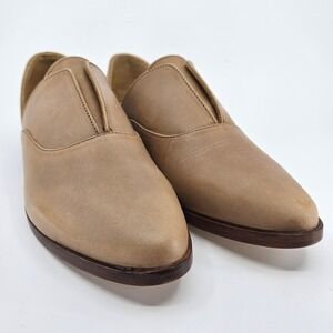 Womens Stylish Nisolo Emma d'Orsay Oxford Chic Almond‎ Leather Flats Sz 7 Casual